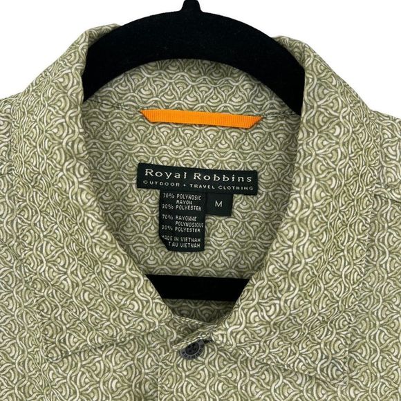 Royal Robbins Celtic Knot Print Casual Short Sleeve Button Down Shirt - Picture 1 of 4